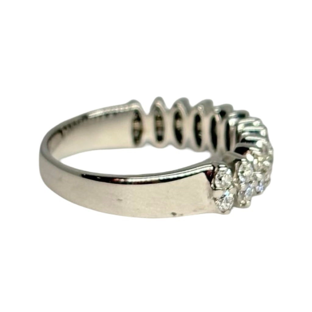 Bague Alliance en or blanc et diamants