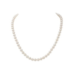 Collier  Or blanc  Perle