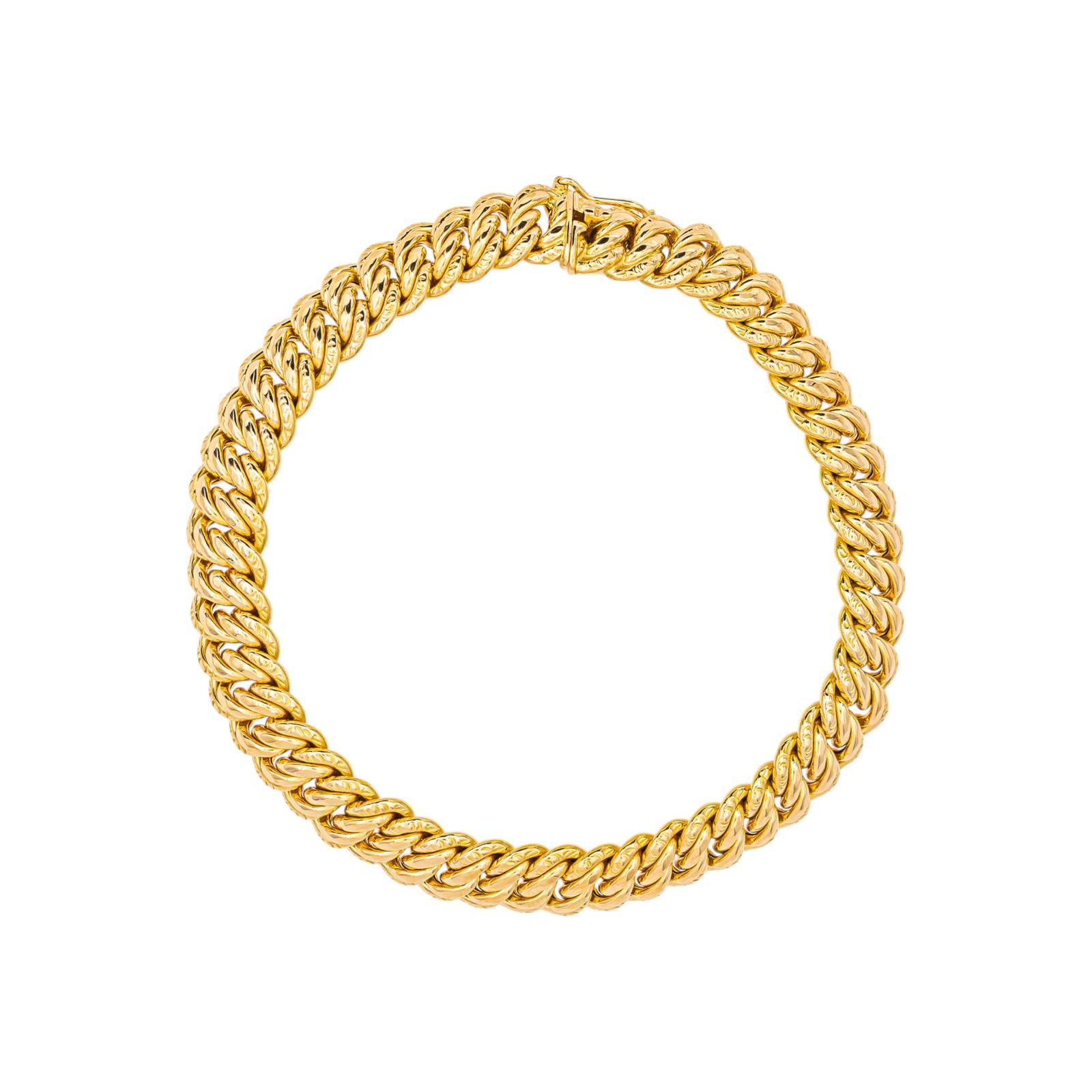 Bracelet Maille américaine Or jaune