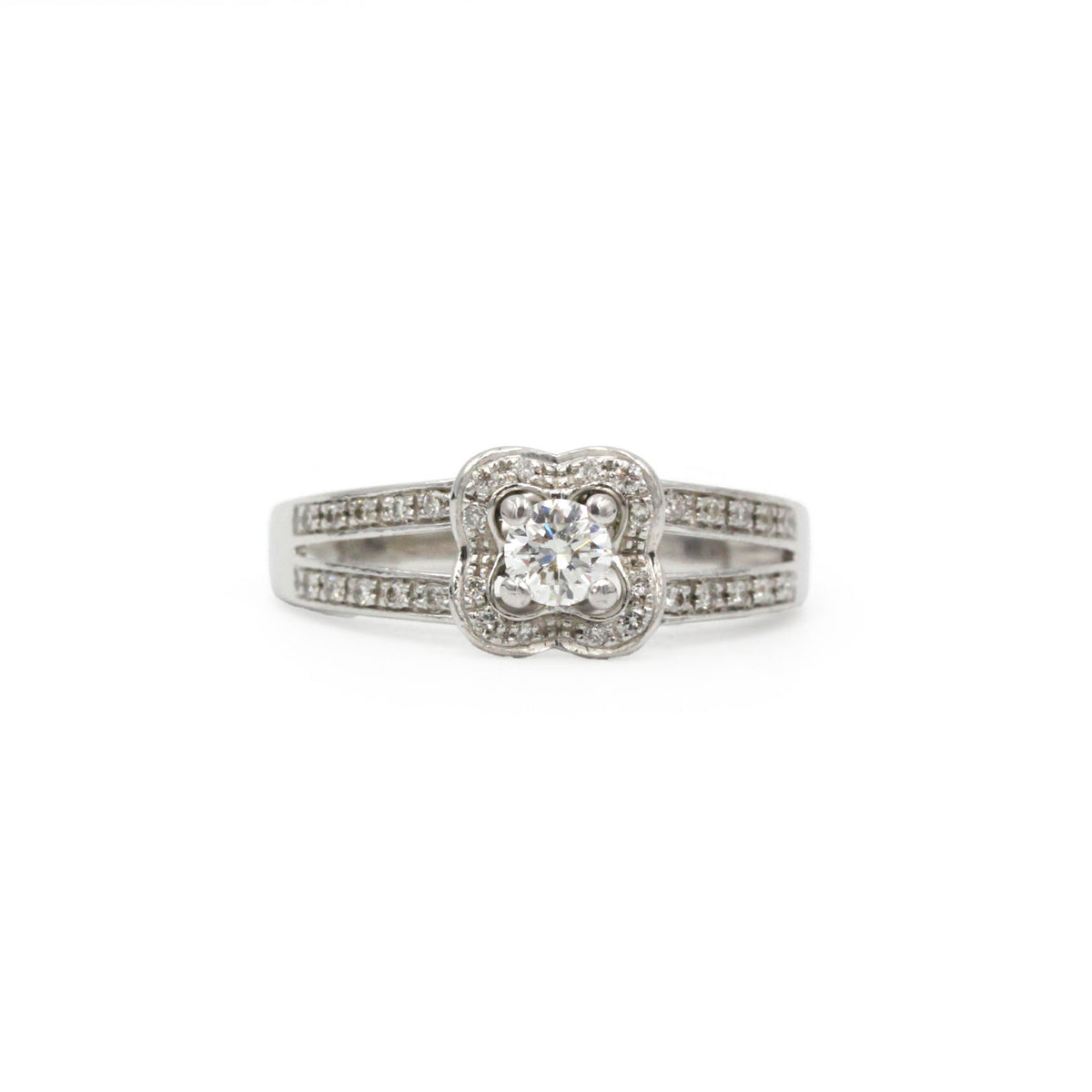 Bague Solitaire MAUBOUSSIN "Chance of Love n°2" en or blanc et diamants