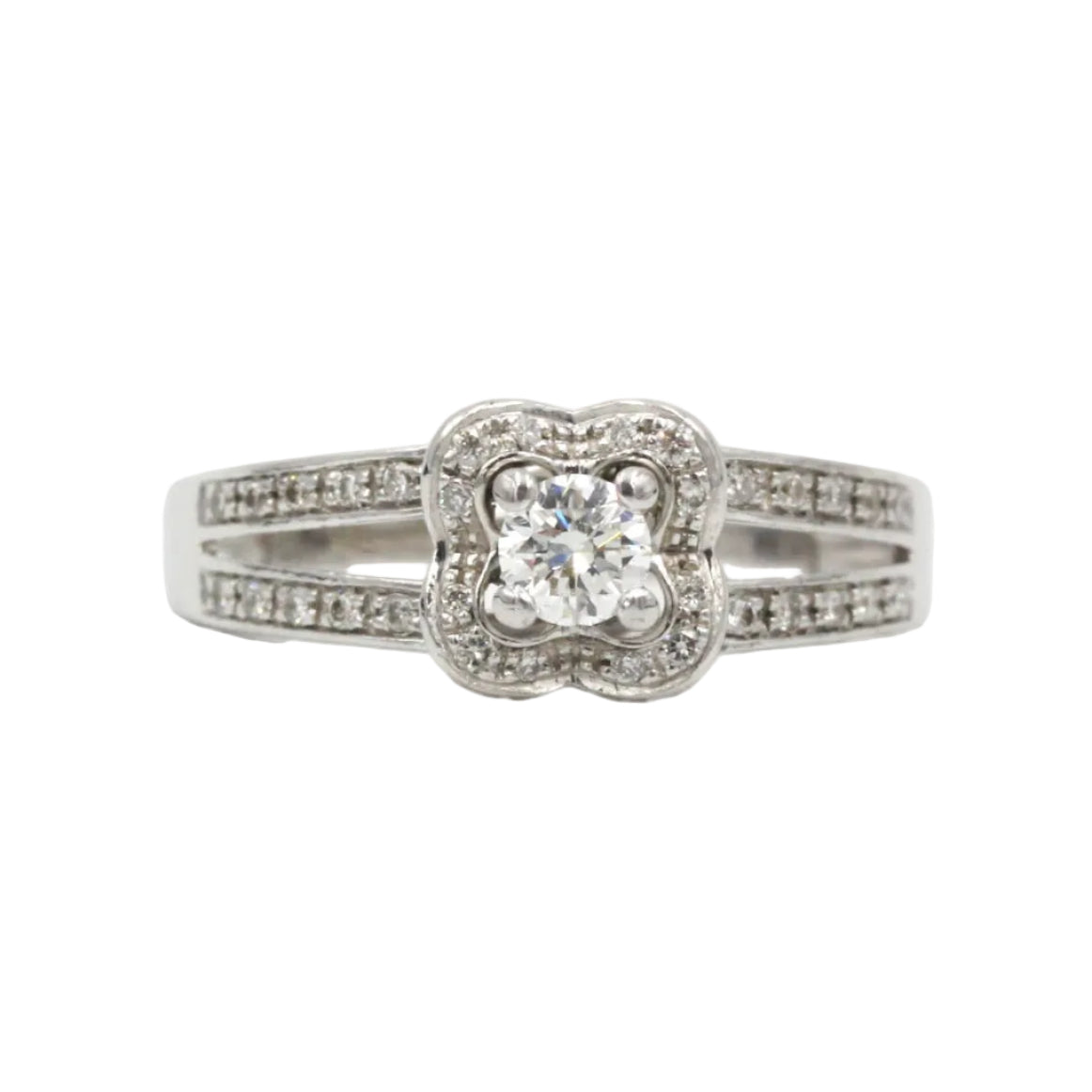 Bague Solitaire MAUBOUSSIN "Chance of Love n°2" en or blanc et diamants