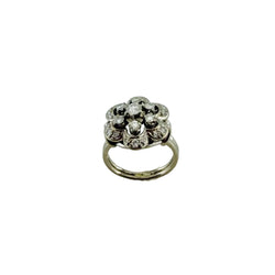 Bague Entourage en or blanc, platine et diamants