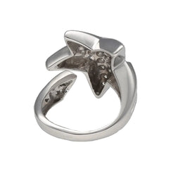 Bague Pavée en or blanc et diamants