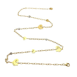 Collier Chaîne CHANTECLER en or blanc, or jaune et diamants