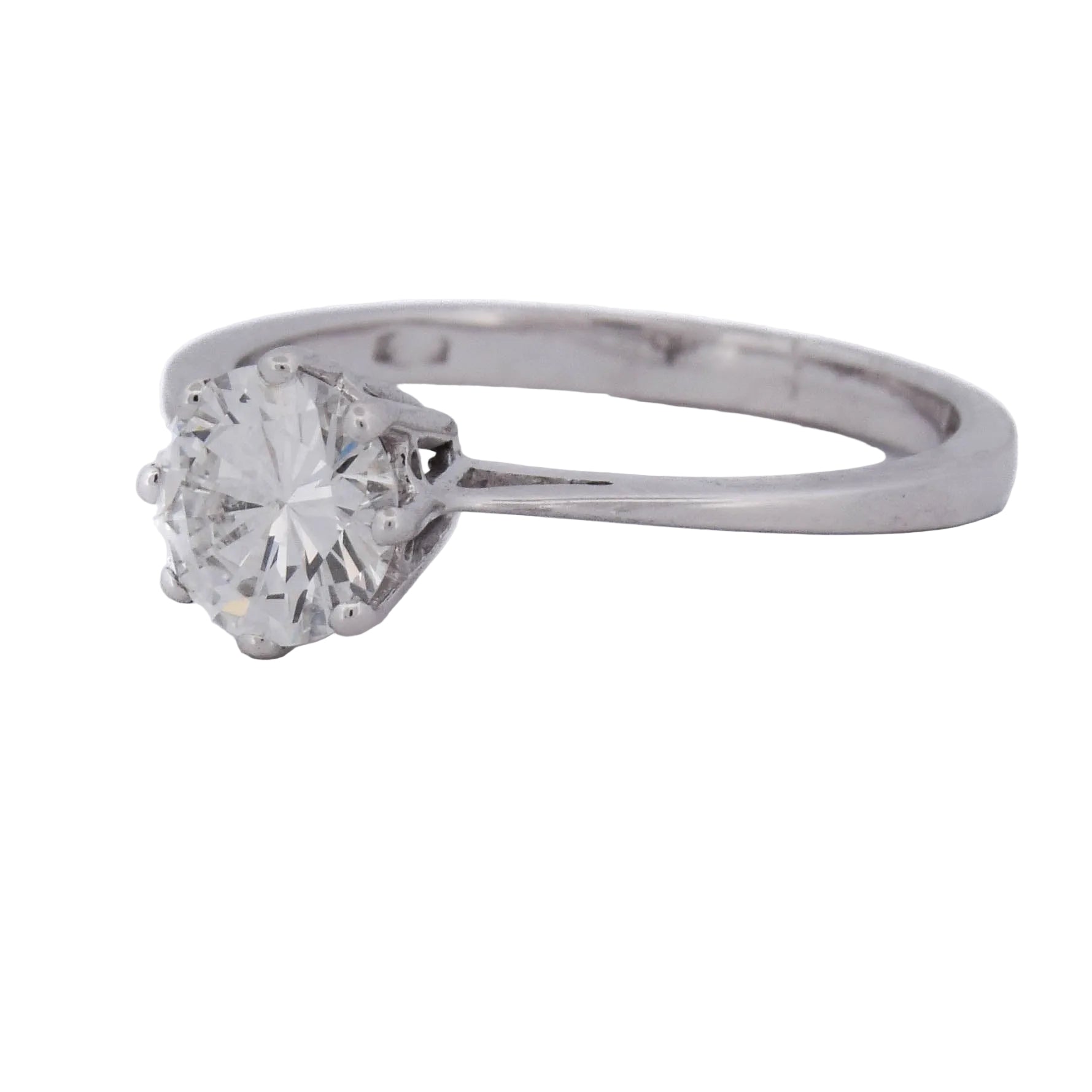 Bague Solitaire en or blanc et diamant