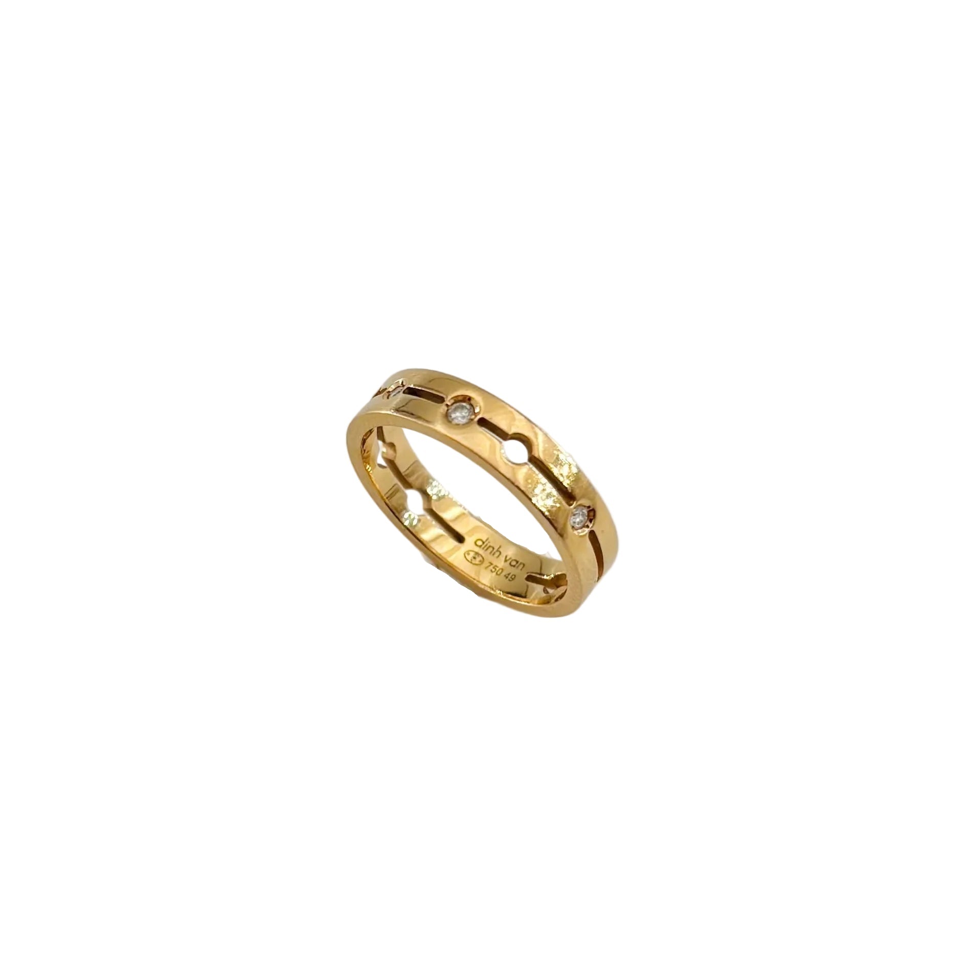 Bague DINH VAN "Pulse" PM en or rose et diamants
