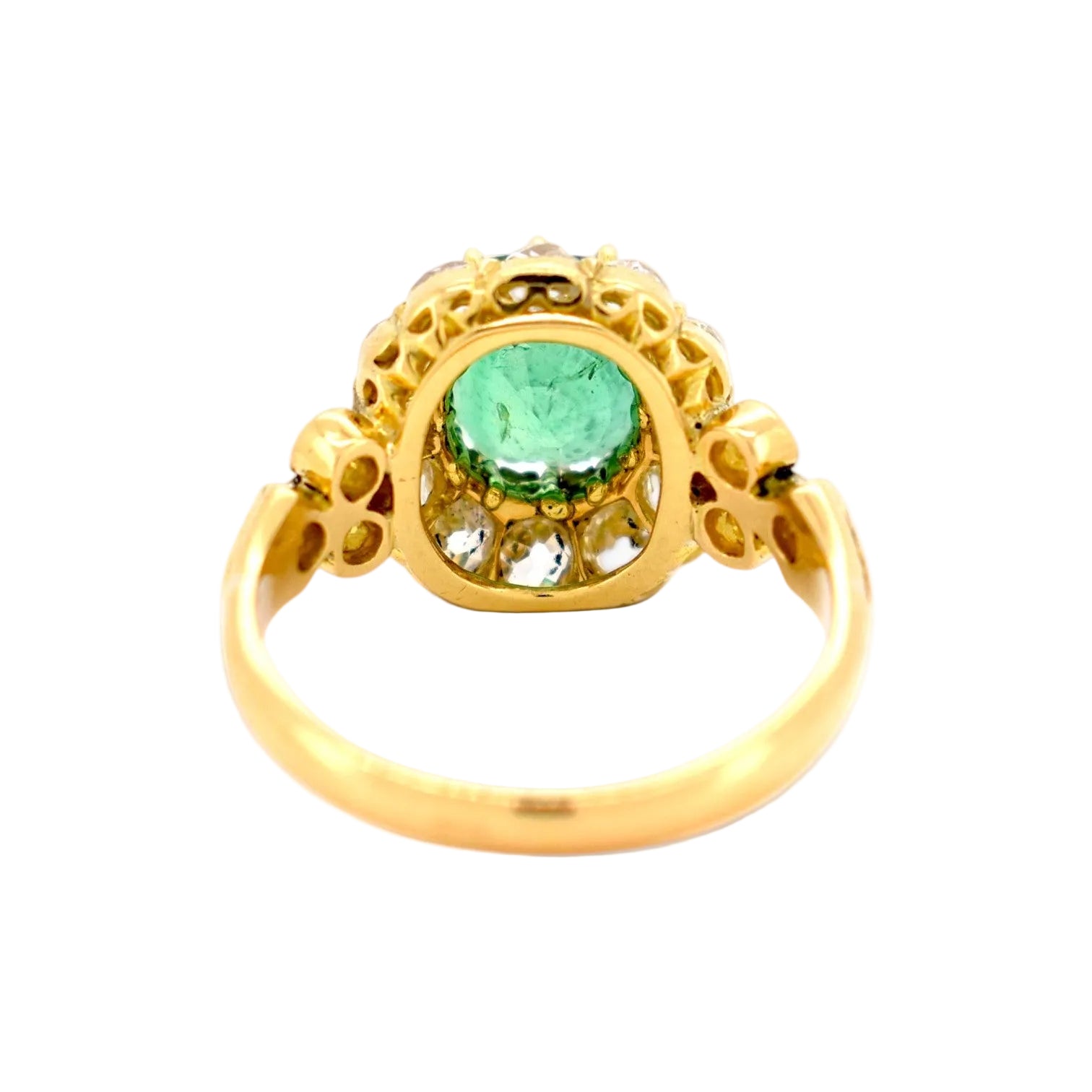 Bague Cocktail en jaune, émeraude et diamants