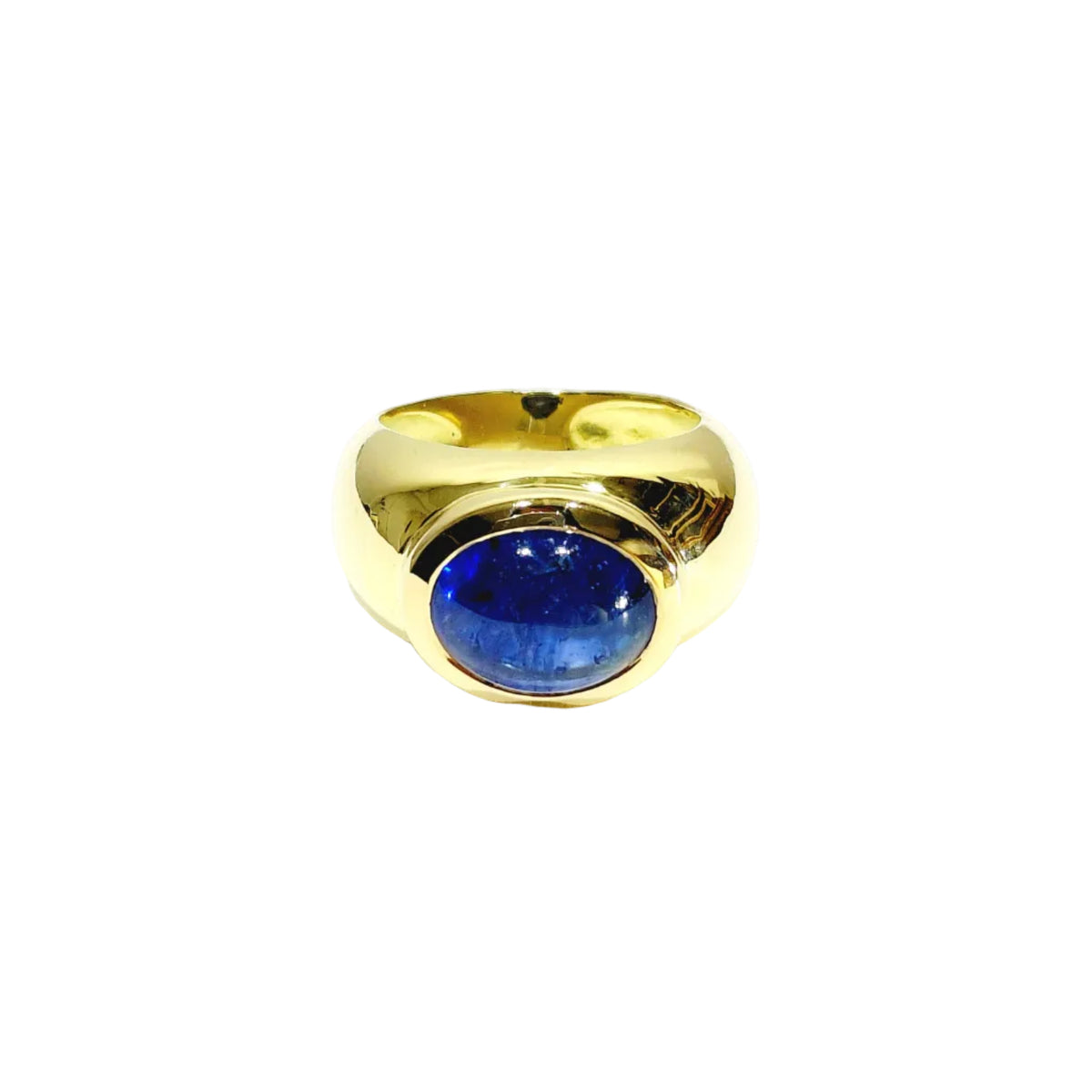 Bague Jonc en or jaune et tanzanite