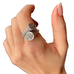 Bague Toi & Moi BOUCHERON "Serpent Bohème" en or blanc et diamants