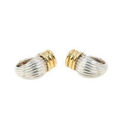 Boucles d'oreilles Clips O.J PERRIN en or jaune et argent