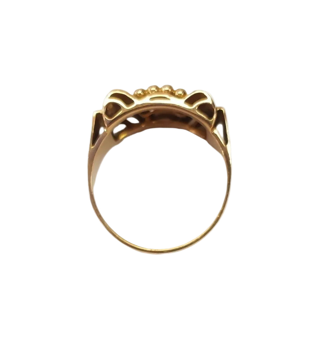 Bague Tank en or rose et diamants