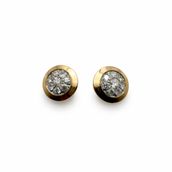 Boucles d'oreilles en or jaune et diamants