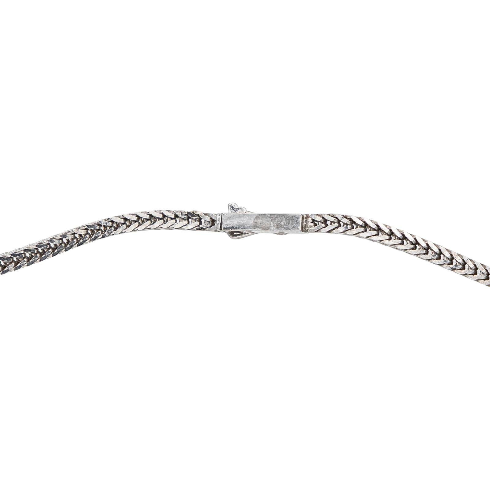 Collier Or blanc Saphir