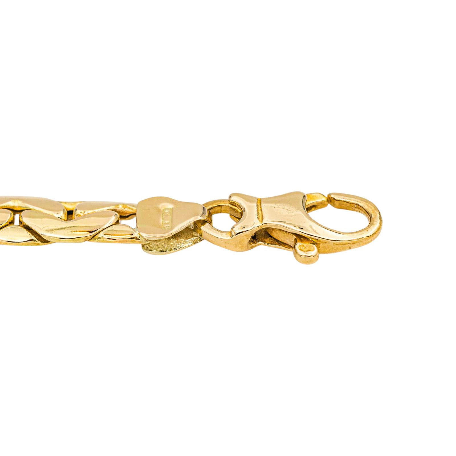Bracelet Maille haricot Or jaune