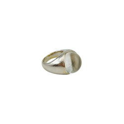 Bague MAUBOUSSIN "Transparence" en or blanc, cristal de roche et diamant