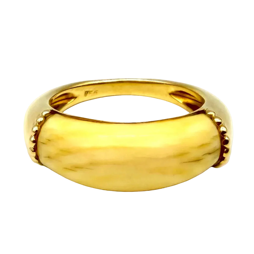 Bague Jonc JEAN ET PIERRE BELLIN en or jaune et ivoire