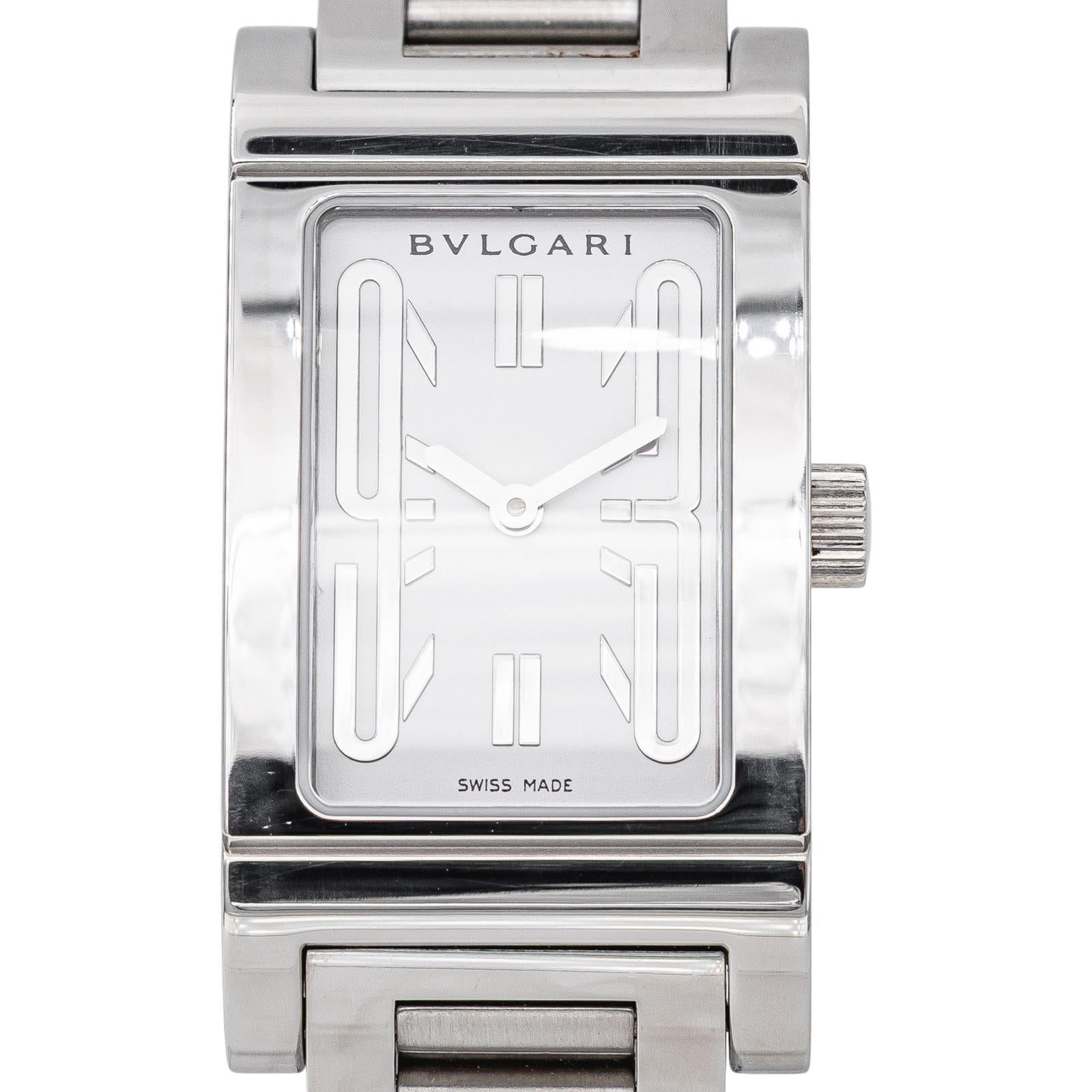 Montre BULGARI Rettangolo en acier