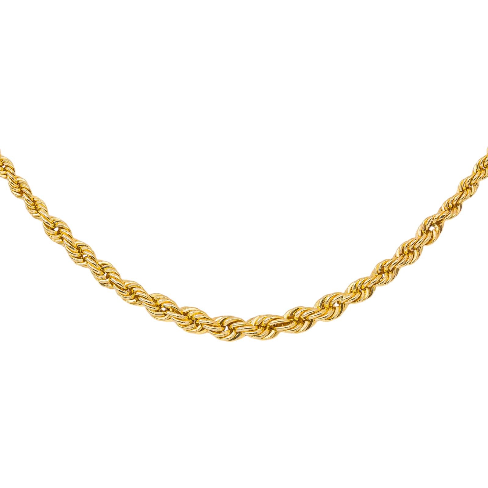 Collier Maille Corde Or jaune