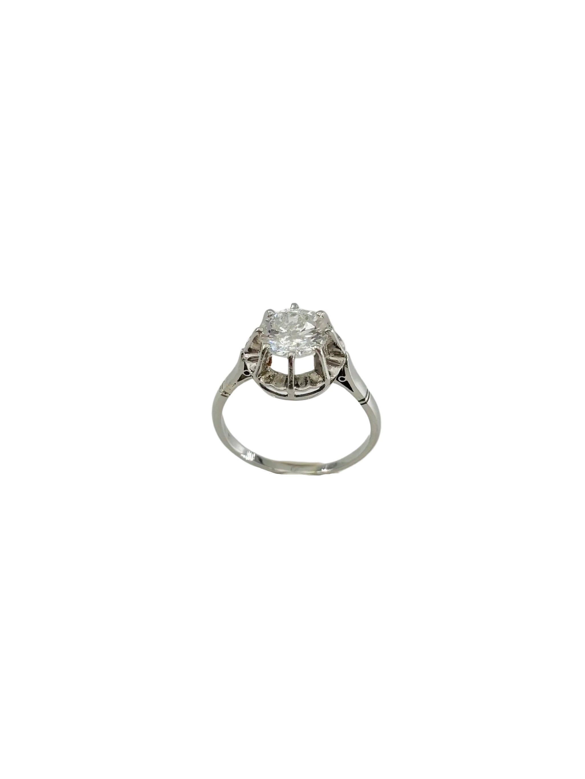 Bague Solitaire en platine et diamant