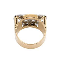 Bague Tank en or rose et diamants