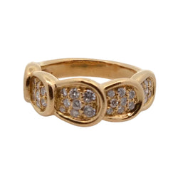 Bague en or jaune et diamants