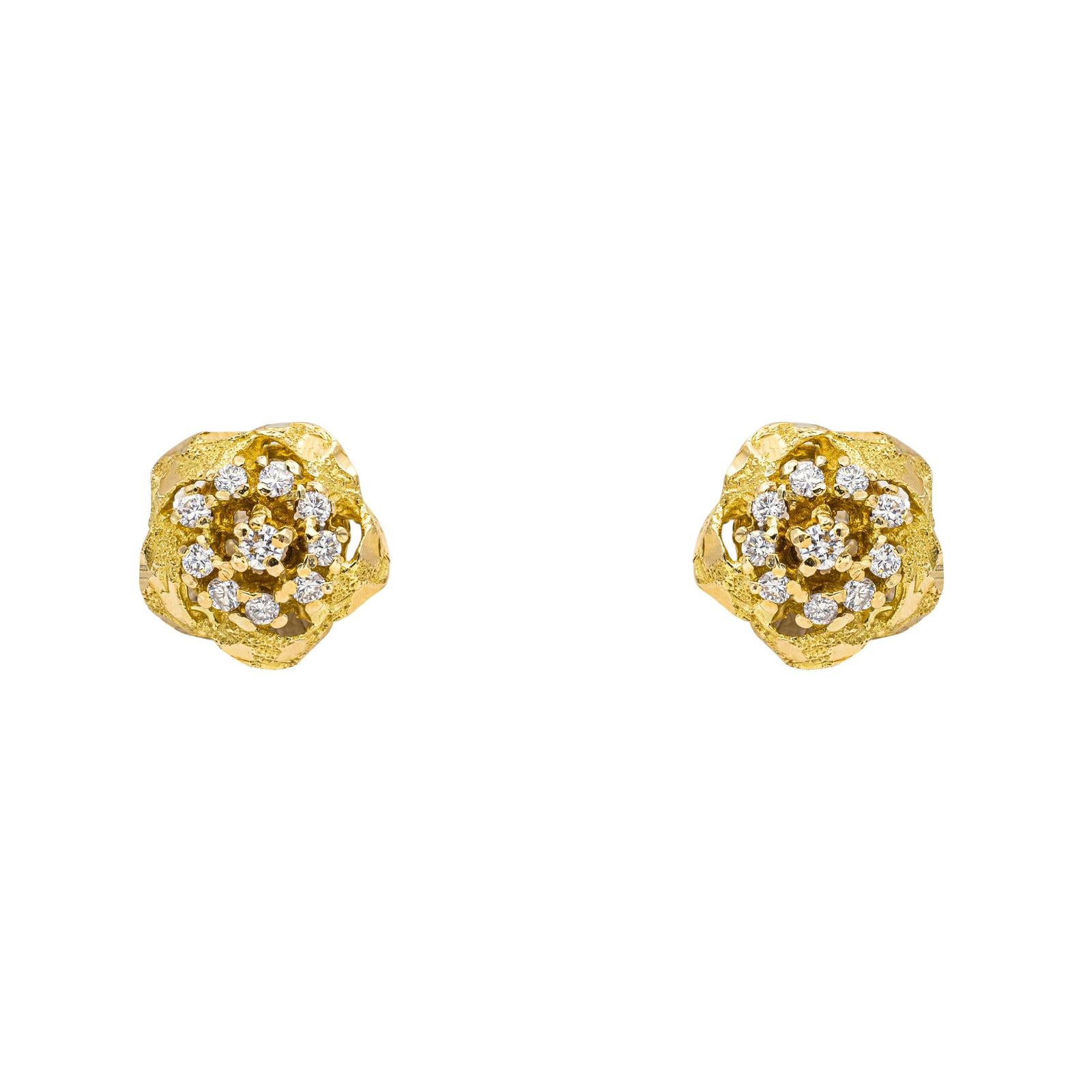 Boucles d'oreilles Or jaune Diamant