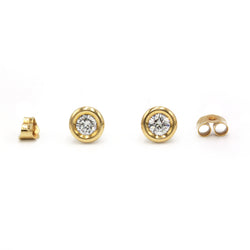 Boucles d'oreilles en or jaune & diamants