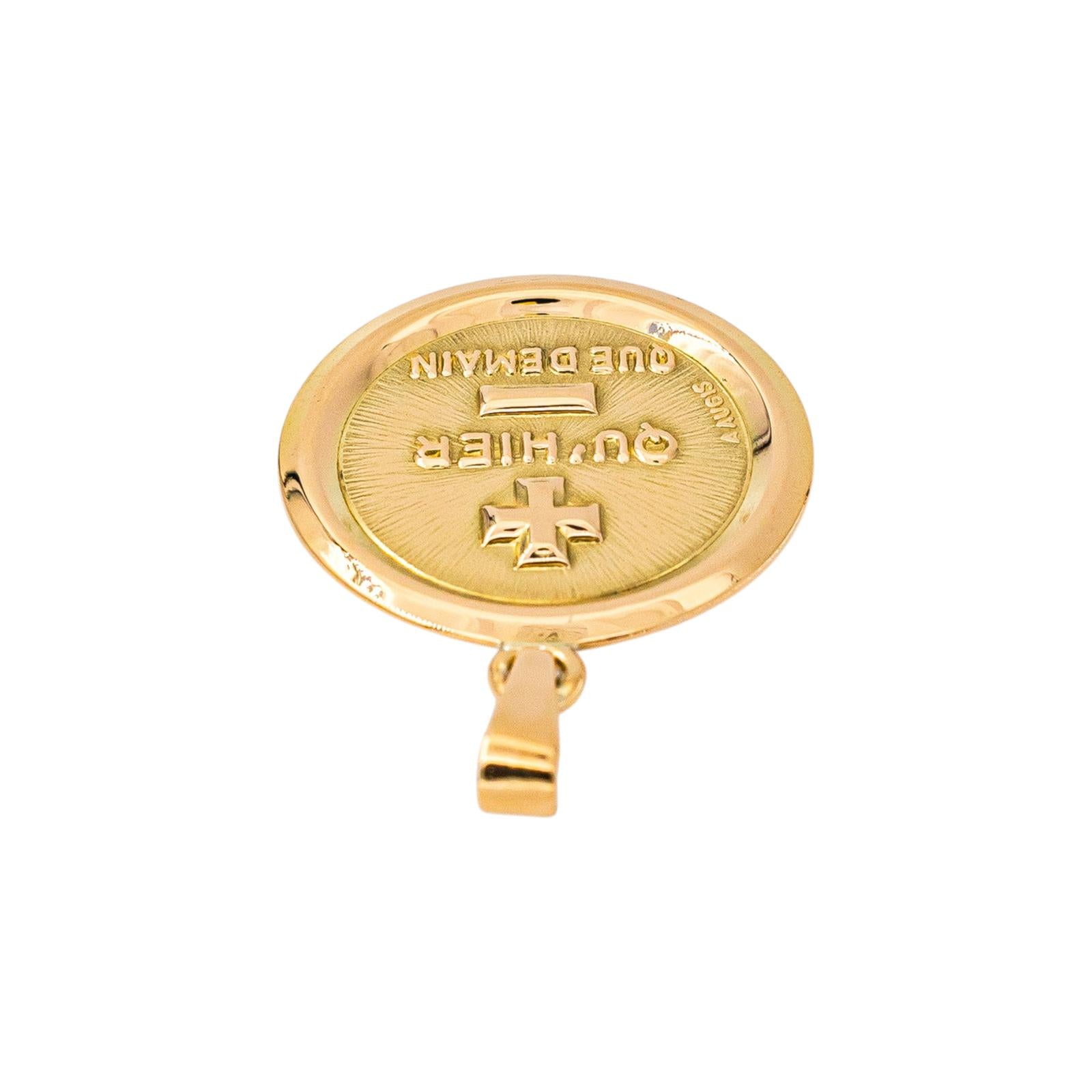 Augis Pendentif Médaille d'amour Or jaune