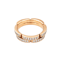 Bague Alliance CARTIER "Maillon Panthère" en or rose et diamants