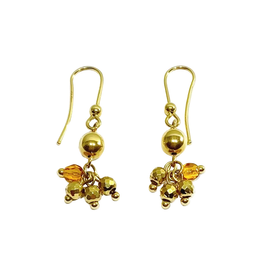 Earrings Pendant in yellow gold and pearl