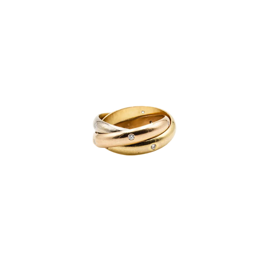 Bague CARTIER "Trinity" en 3 ors et diamants