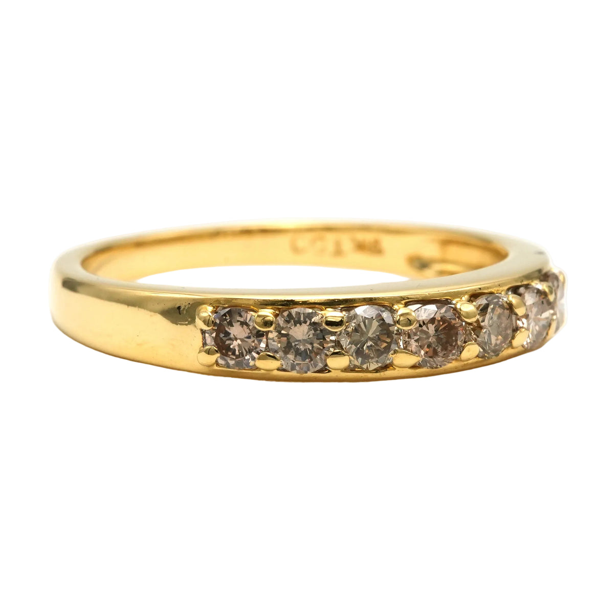Bague Alliance en or jaune et diamants