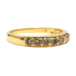Bague Alliance en or jaune et diamants