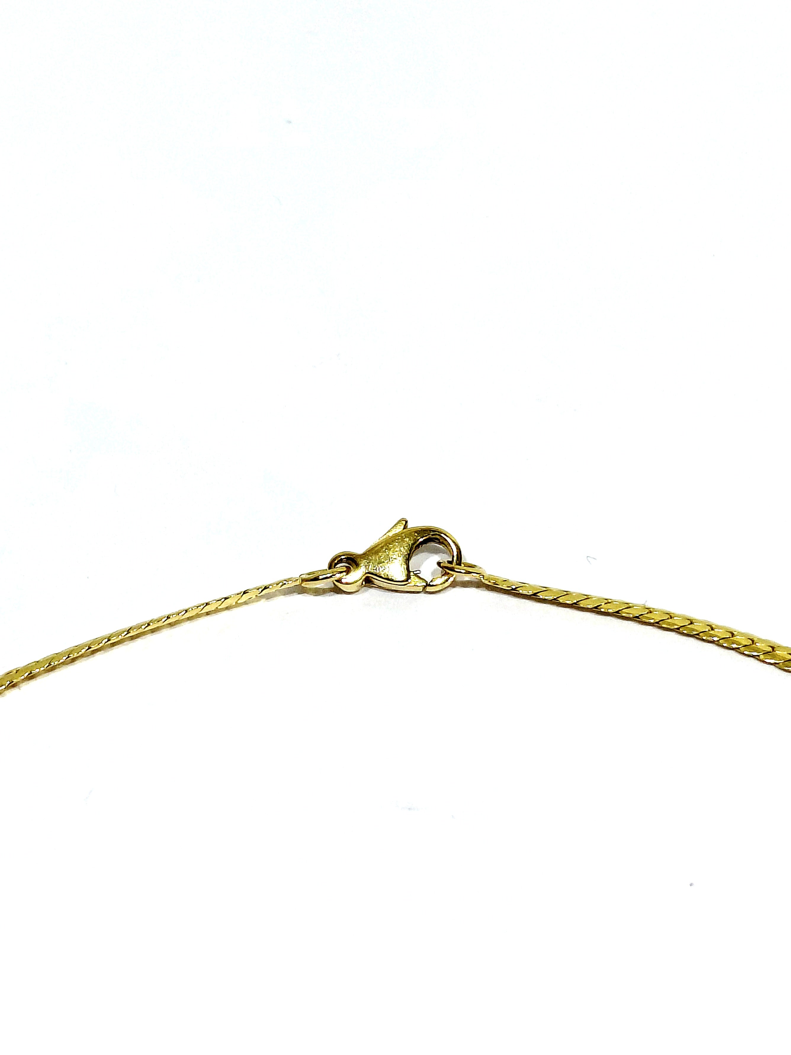 Collier En Or Jaune, Emeraude Et Diamants