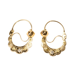 Boucles d'oreilles Créoles en or polychrome