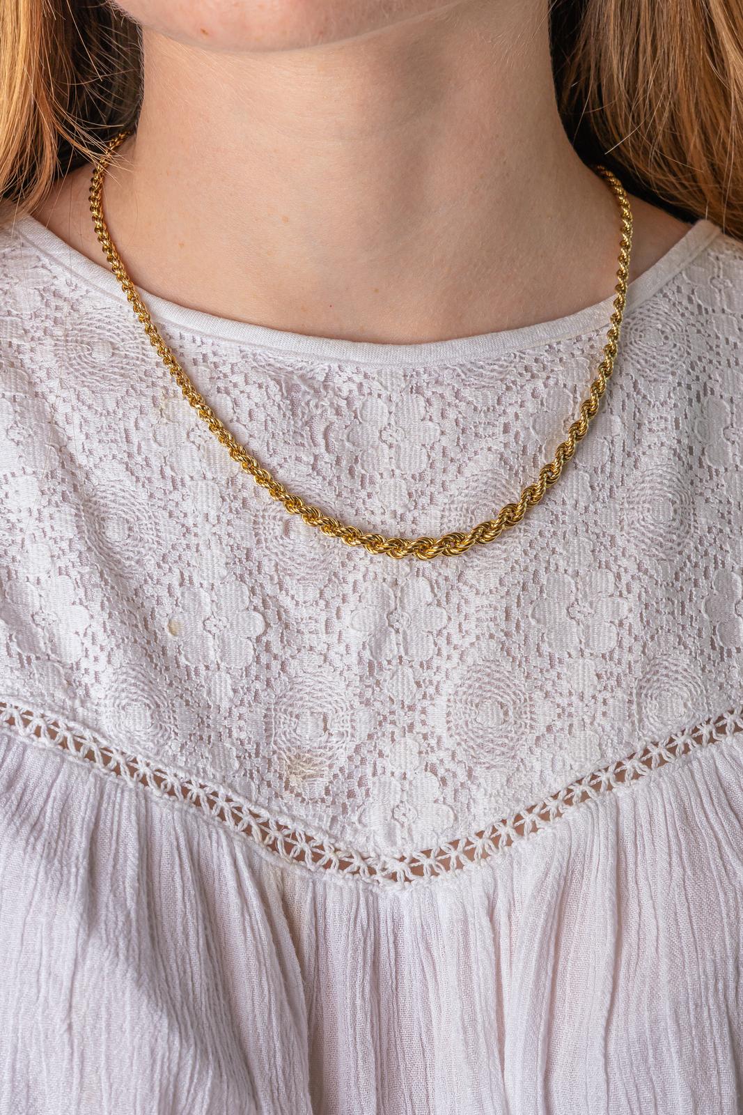 Collier Maille Corde Or jaune