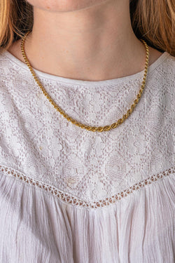 Collier Maille Corde Or jaune