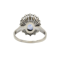 Bague Marguerite en or blanc, or jaune, saphir et diamants