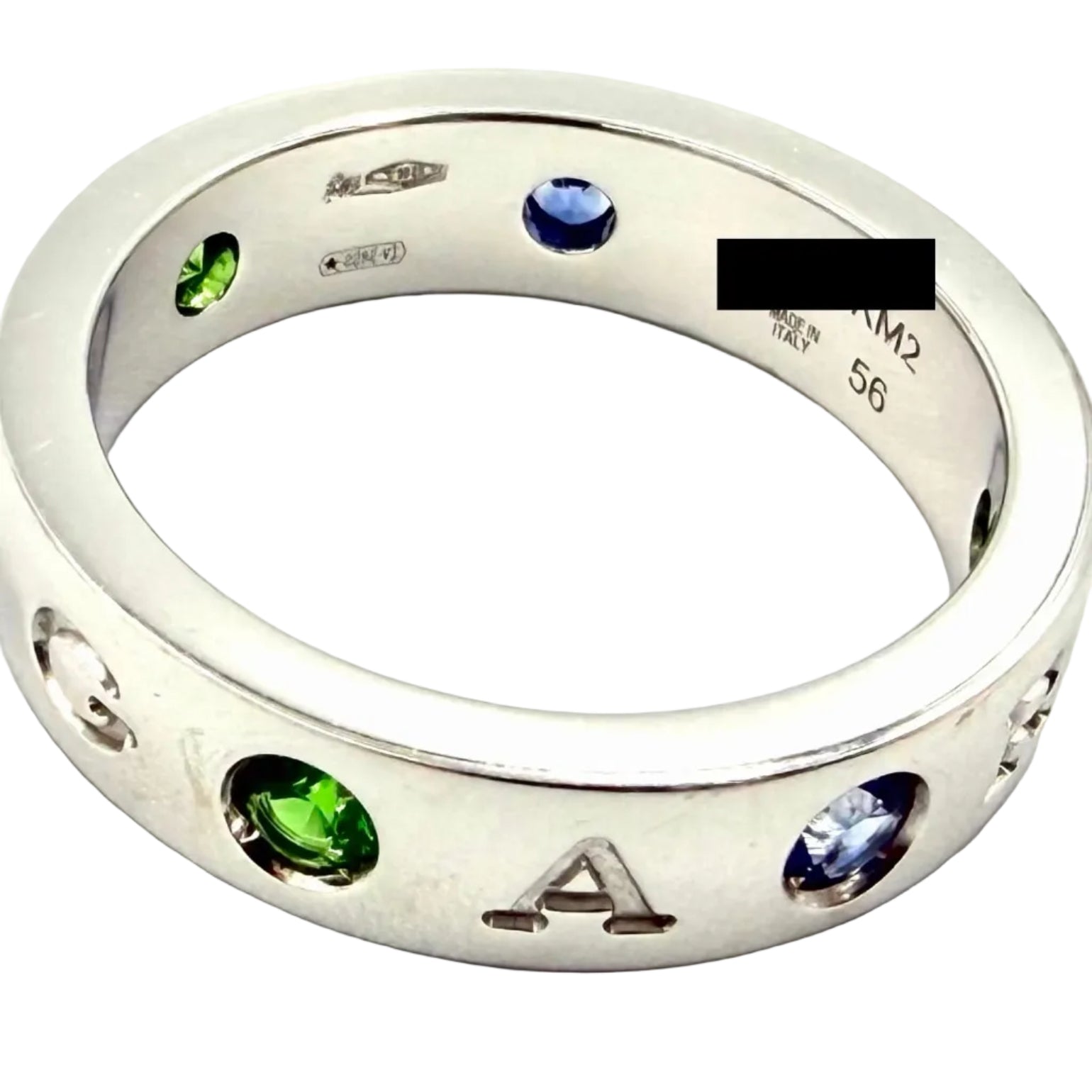 Bague BULGARI "Roman Sorbet" en or blanc, grenats, saphirs et diamant