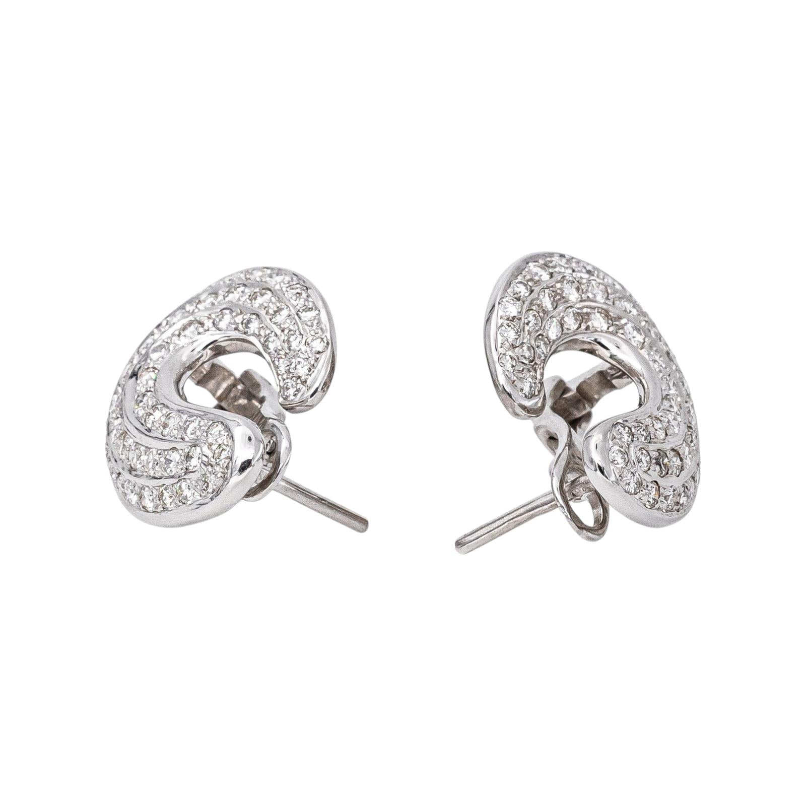Boucles d'oreilles Or blanc Diamant