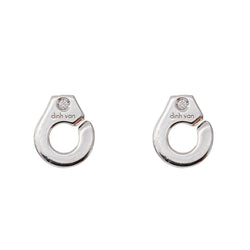 Dinh Van Boucles d'oreilles Menottes Or blanc Diamant