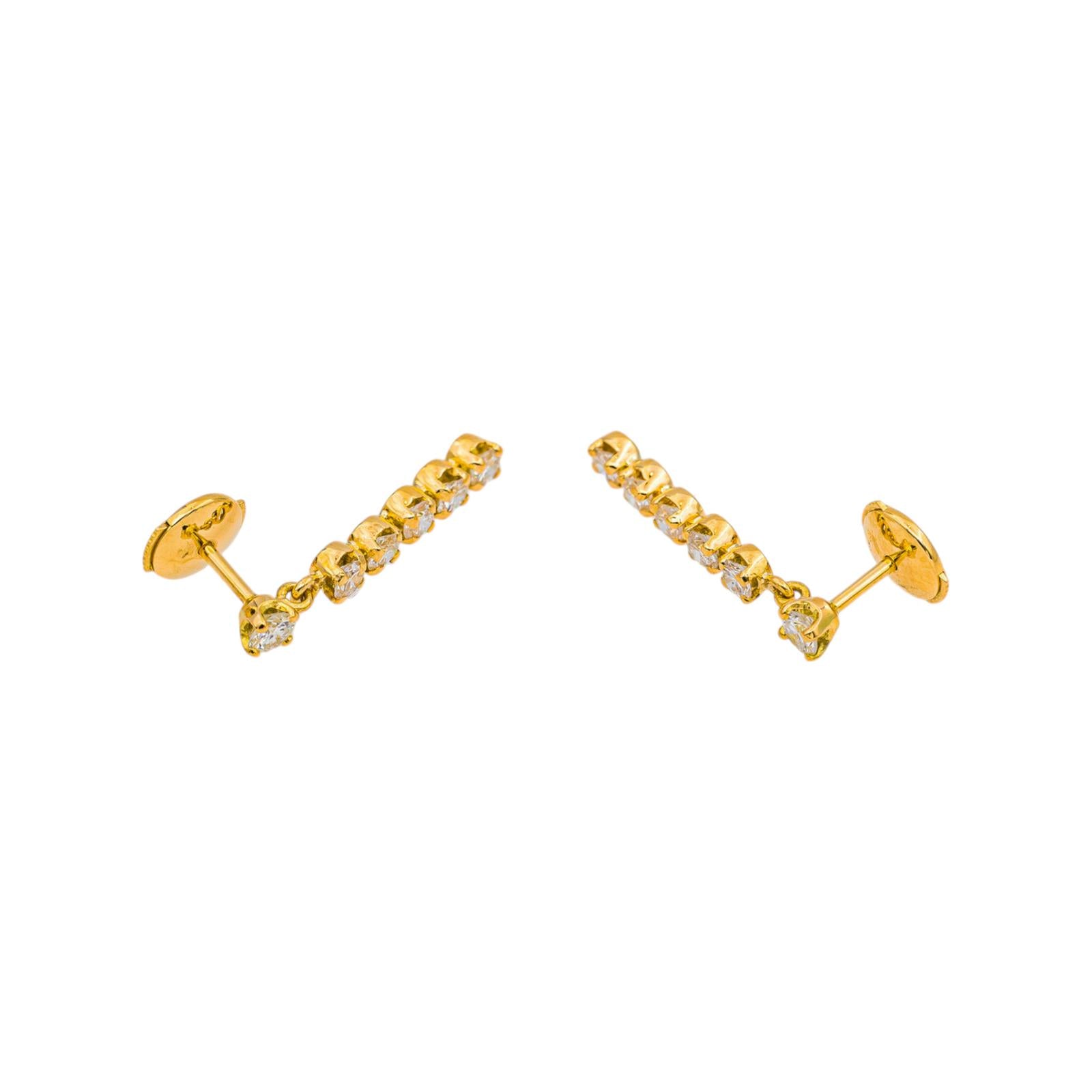 Boucles d'oreilles Or jaune Diamant