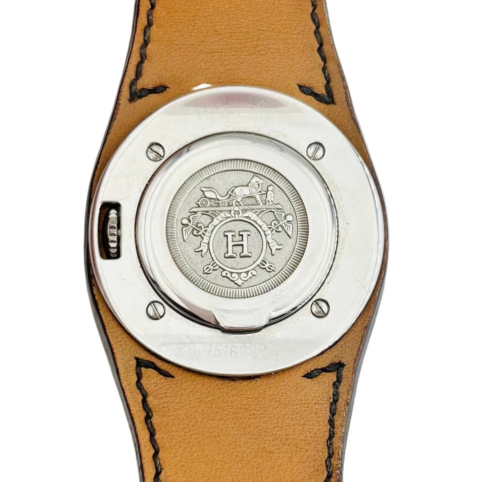 Montre HERMÈS Harnais en acier et cuir