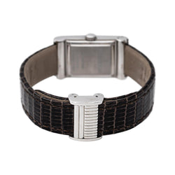 Montre BOUCHERON Reflet en acier, argent, cuir et diamants