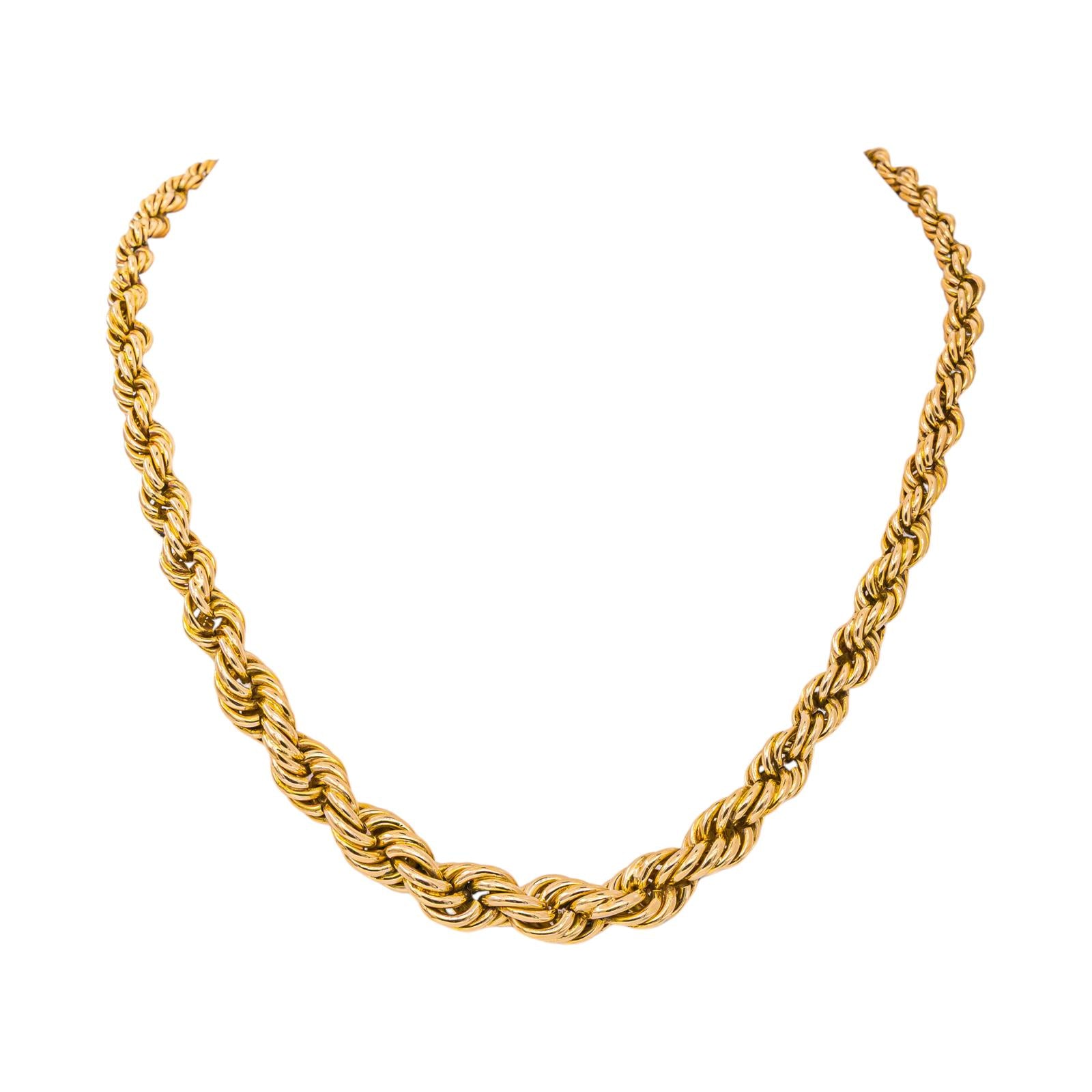Collier Maille corde Or rose