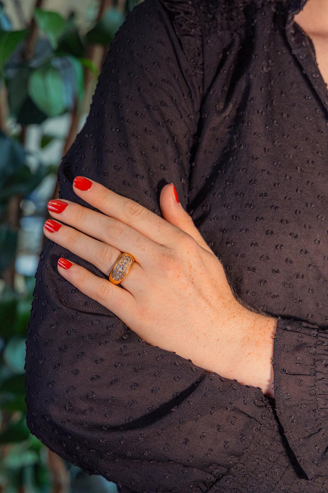 Bague Jonc Or jaune Diamant