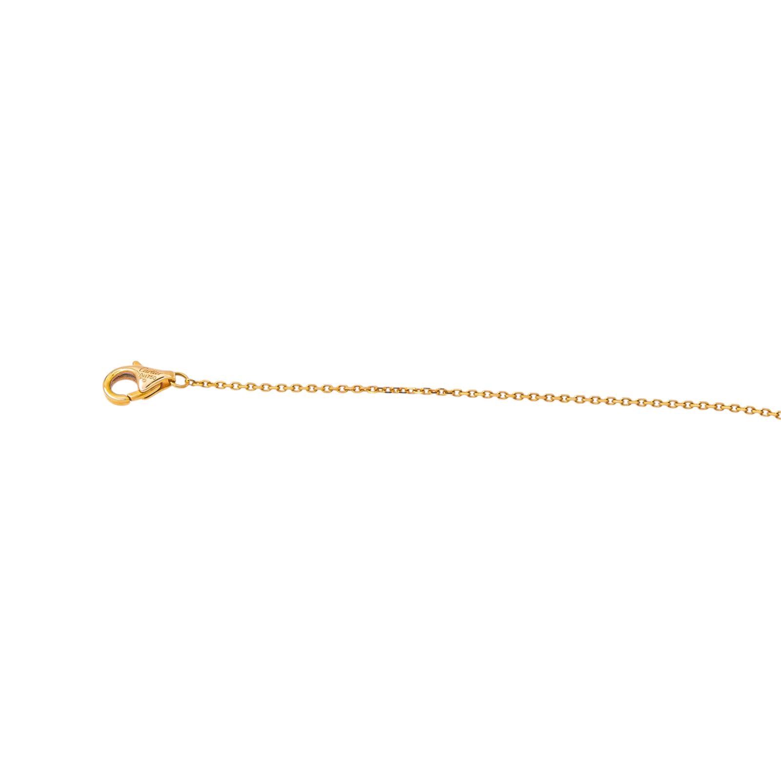 Cartier Collier Trinity Or jaune Saphir rose