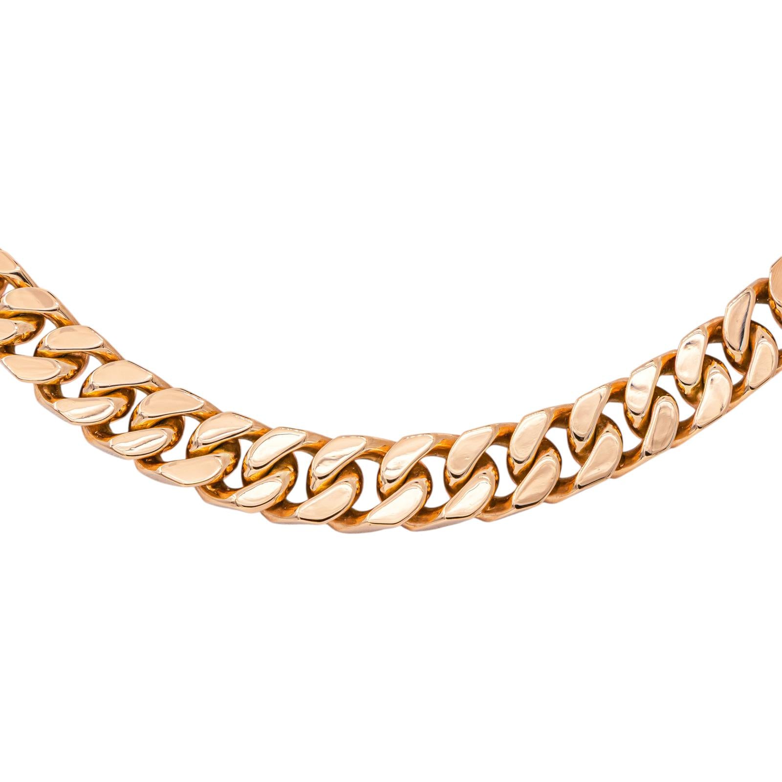 Collier maille Gourmette Or rose
