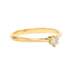 Bague Solitaire en or jaune et diamant