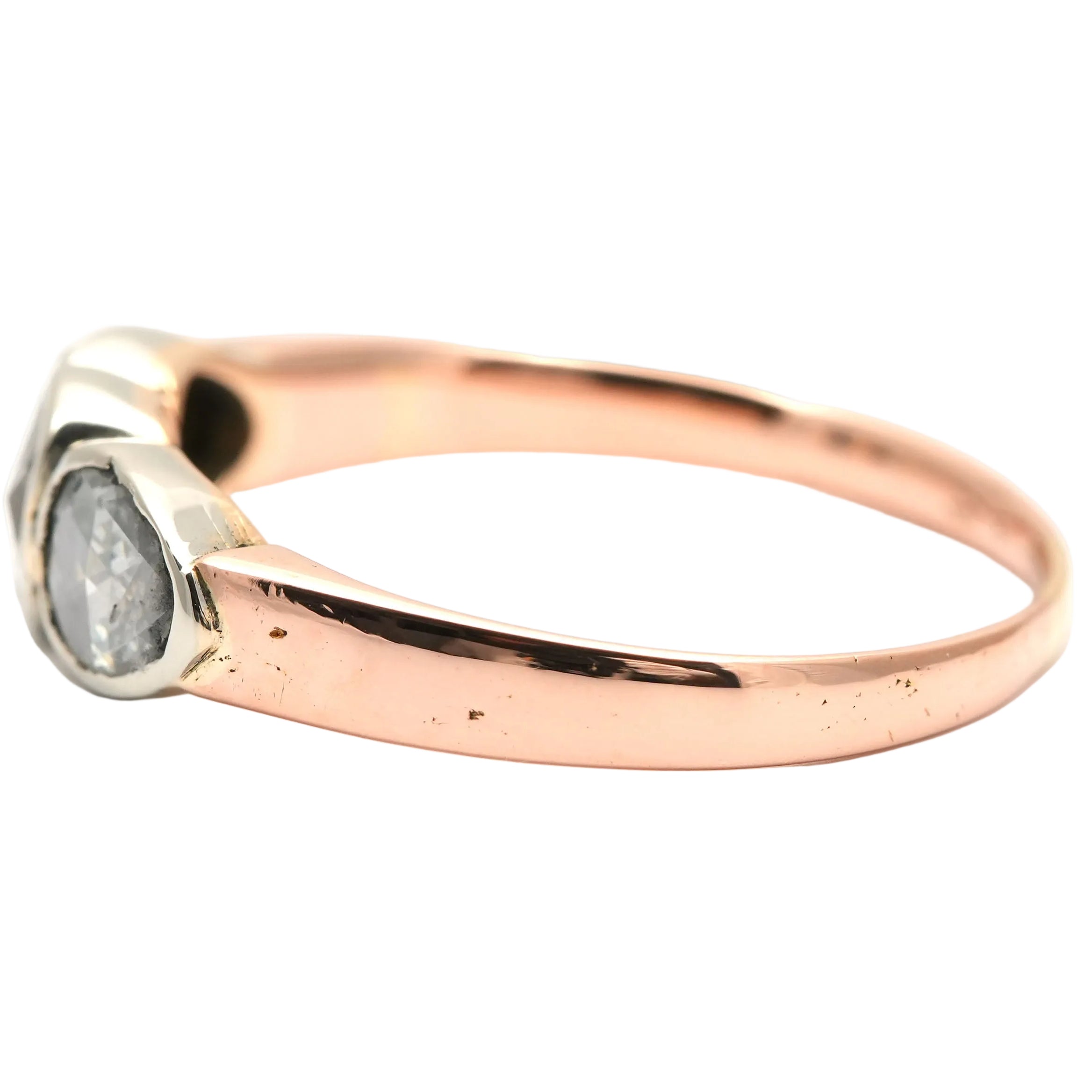 Bague Trilogie en or jaune, argent et diamants